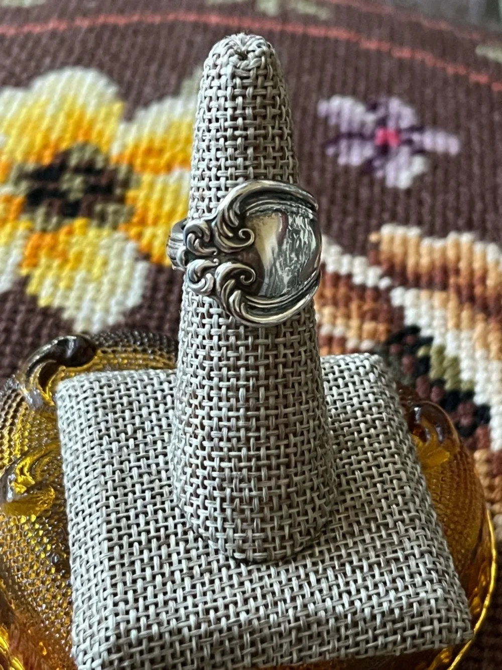 Silver Ornate Spoon Ring - Silver - Picture 3 of 7